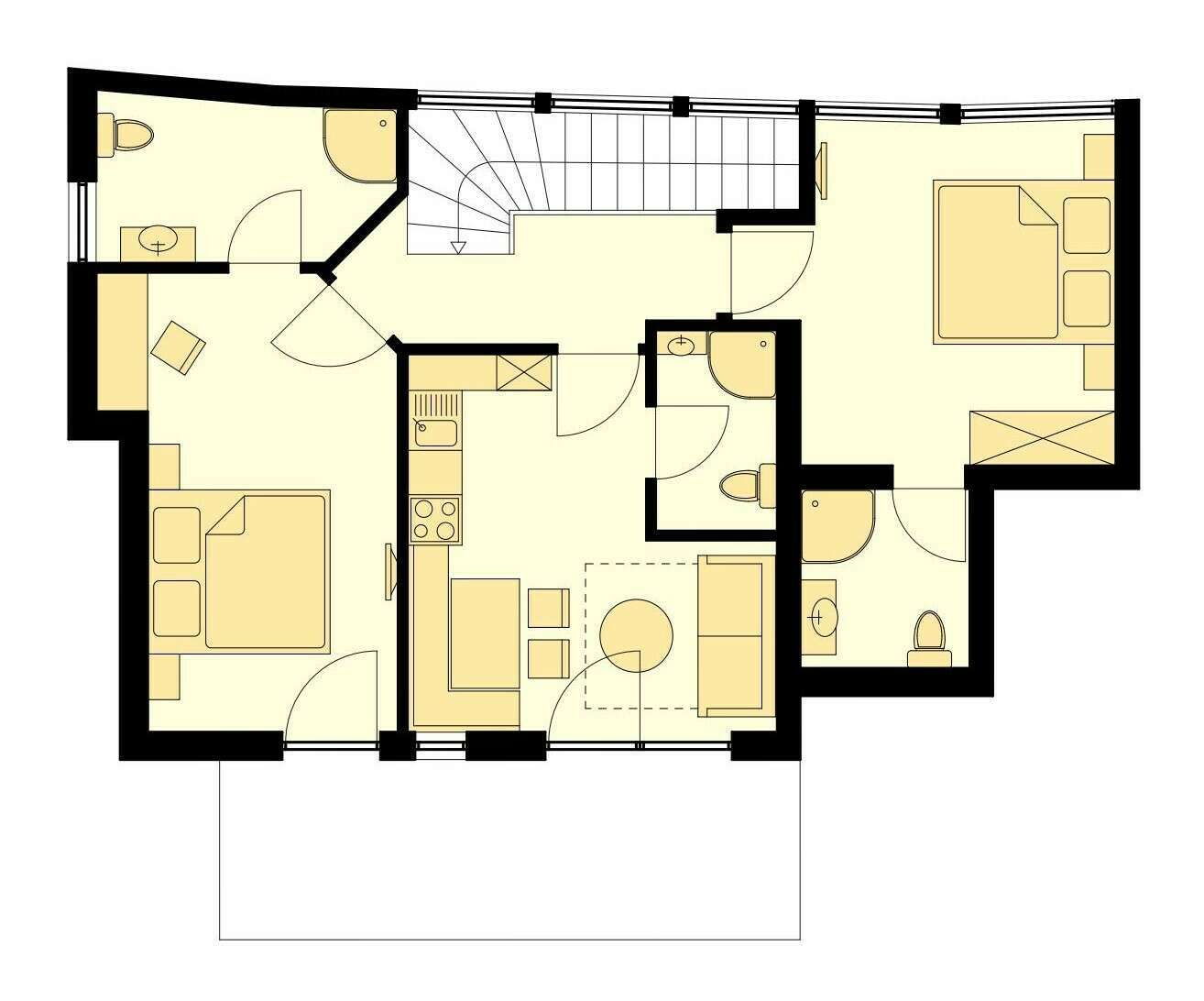 Grundriss von Appartement Typ I