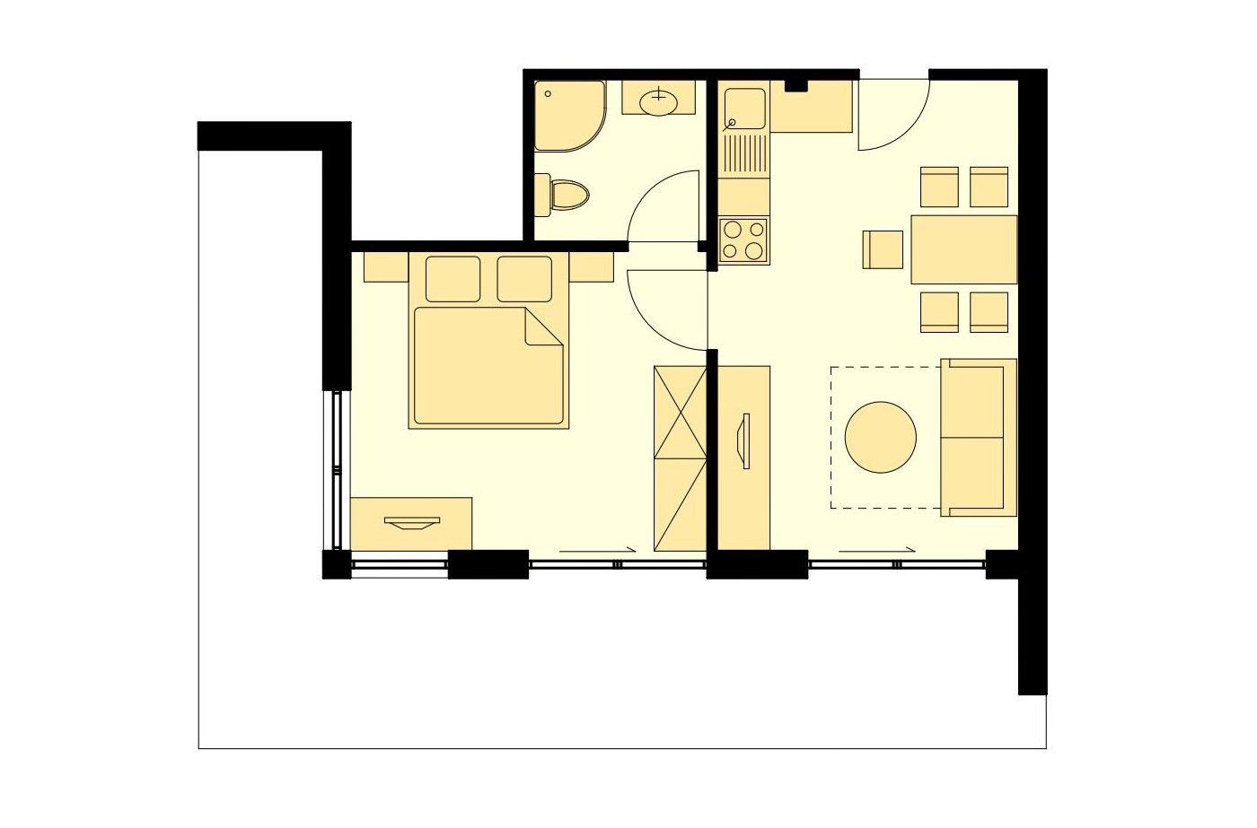 Grundriss von Appartement Typ G