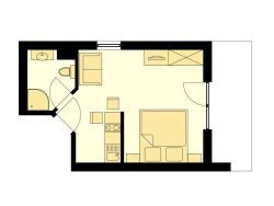 Grundriss von Studio Typ B