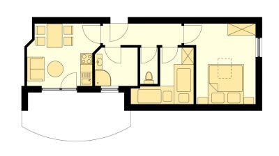 Grundriss von Appartement Typ c