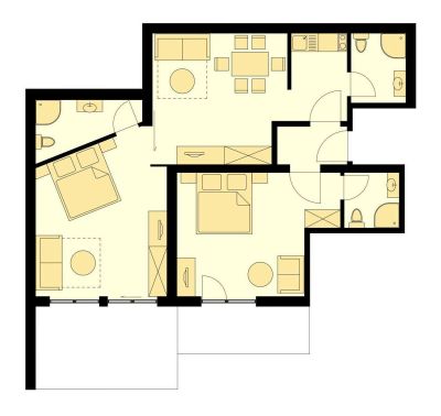 Floor plan of apartment type F