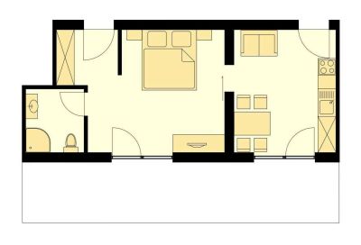 Floor plan of apartment type L