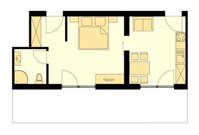 Grundriss von Appartement Typ L