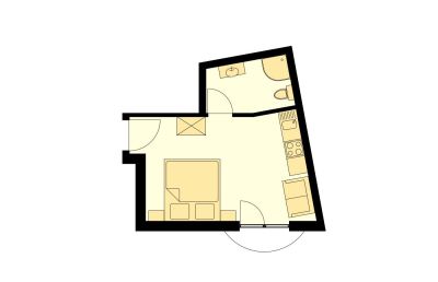 Grundriss von Studio Typ B2