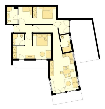 Grundriss von Apartment Typ H