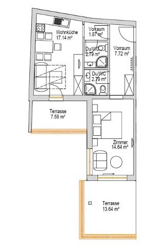 Floor plan of apartment type G