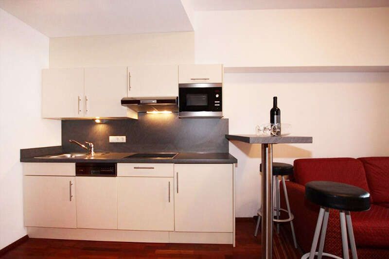 Kitchen in Studio Type B in Hotel Philipp